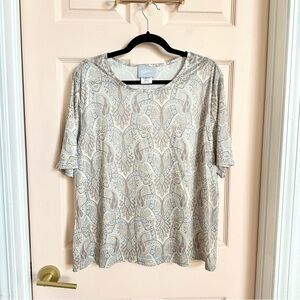 Cream paisley Blair top
